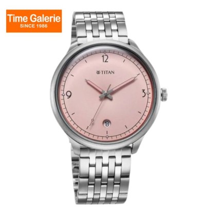 Titan Timeless Treasures 10023SM01 Pink Dial Stainless Steel Strap Quartz Men Watch Titan Timeless Treasures 10023SM01 Pink Dial Stainless Steel Strap Quartz Men Watch
