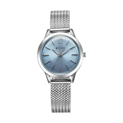 Titan Timeless Urban 95287SM01 Blue Dial Metal Strap Quartz Women Watch Titan Timeless Urban 95287SM01 Blue Dial Metal Strap Quartz Women Watch