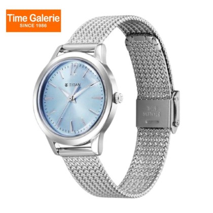 Titan Timeless Urban 95287SM01 Blue Dial Metal Strap Quartz Women Watch Titan Timeless Urban 95287SM01 Blue Dial Metal Strap Quartz Women Watch