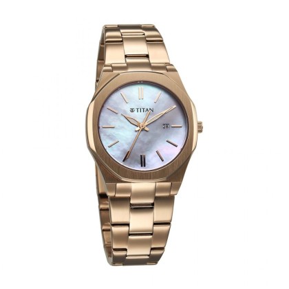 Titan Workday Wonders 95295WM01 Mother Of Pearl Dial Stainless Steel Strap Women Watch 