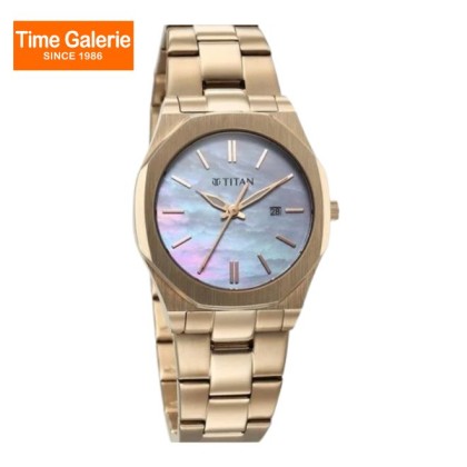 Titan Workday Wonders 95295WM01 Mother Of Pearl Dial Stainless Steel Strap Women Watch 