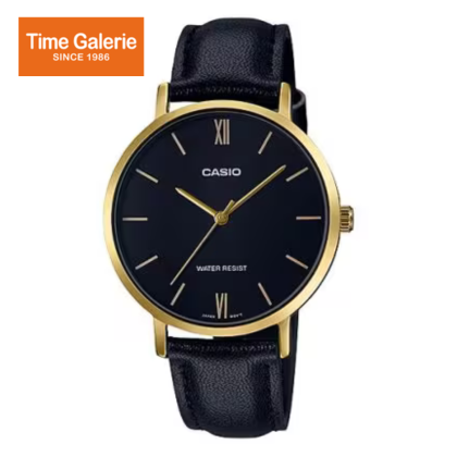 Casio General LTP-VT01GL-1B Black Leather Band Women Watch Casio General LTP-VT01GL-1B Black Leather Band Women Watch