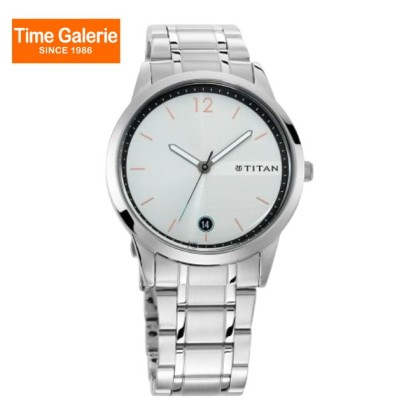 Titan Workwear 1806SM01 White Dial Stainless Steel Strap Quartz Men Watch Titan Workwear 1806SM01 White Dial Stainless Steel Strap Quartz Men Watch