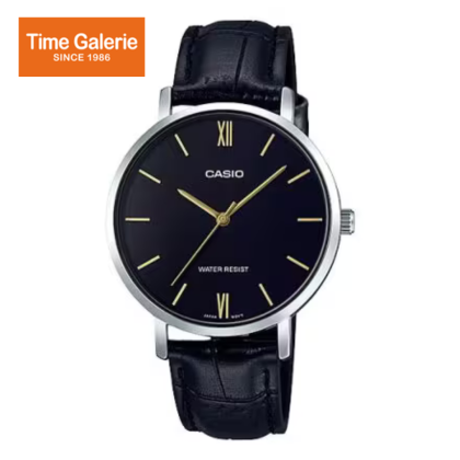 Casio General LTP-VT01L-1B Black Leather Band Women Watch Casio General LTP-VT01L-1B Black Leather Band Women Watch