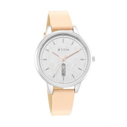 Titan Workwear 2648SL03 Grey Gradient Dial Leather Strap Quartz Women's Watch Titan Workwear 2648SL03 Grey Gradient Dial Leather Strap Quartz Women's Watch