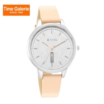 Titan Workwear 2648SL03 Grey Gradient Dial Leather Strap Quartz Women's Watch Titan Workwear 2648SL03 Grey Gradient Dial Leather Strap Quartz Women's Watch