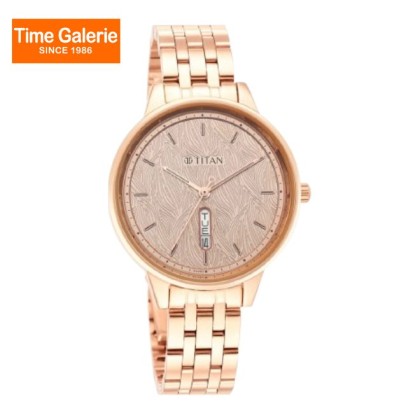 Titan Workwear 2648WM01 Rose Gold Dial Stainless Steel Strap Quartz Women's Watch Titan Workwear 2648WM01 Rose Gold Dial Stainless Steel Strap Quartz Women's Watch
