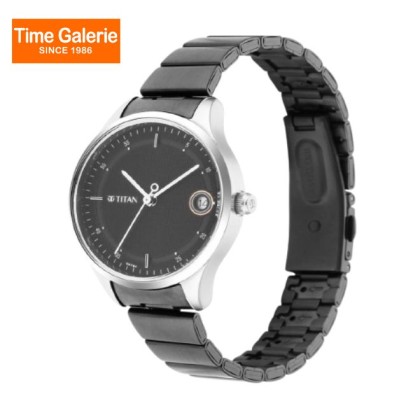 Titan Workwear 2649KM01 Silver Dial Stainless Steel Strap Quartz Women's Watch 