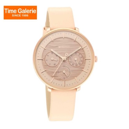 Titan Workwear 2651WL03 Rose Gold Dial Leather Strap Quartz Women's Watch 