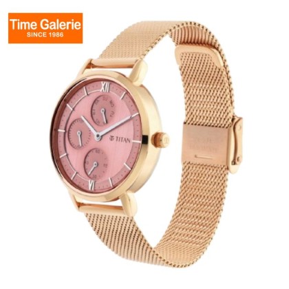 Titan Workwear 2652WM01 Rose Gold Dial Metal Strap Quartz Women's Watch Titan Workwear 2652WM01 Rose Gold Dial Metal Strap Quartz Women's Watch