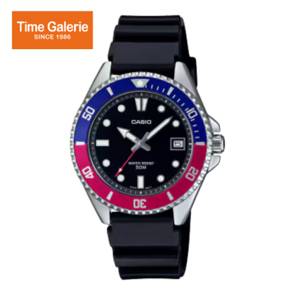 Casio General MDV-10-1A2V Black Bio-Based Resin Band Men Watch Casio General MDV-10-1A2V Black Bio-Based Resin Band Men Watch