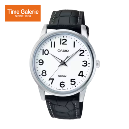 Casio General MTP-1303L-7BVDF Analog White Dial Leather Men Watch Casio General MTP-1303L-7BVDF Analog White Dial Leather Men Watch