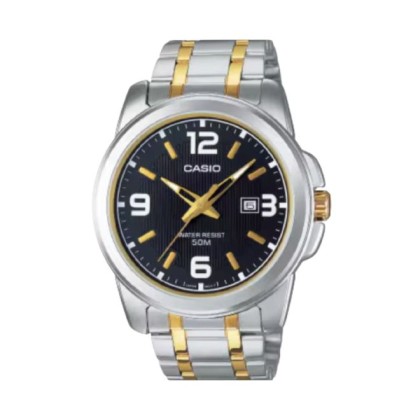 Casio General MTP-1314SG-1AVDF Black Dial Two Tone Stainless Steel Strap Men Watch Casio General MTP-1314SG-1AVDF Black Dial Two Tone Stainless Steel Strap Men Watch