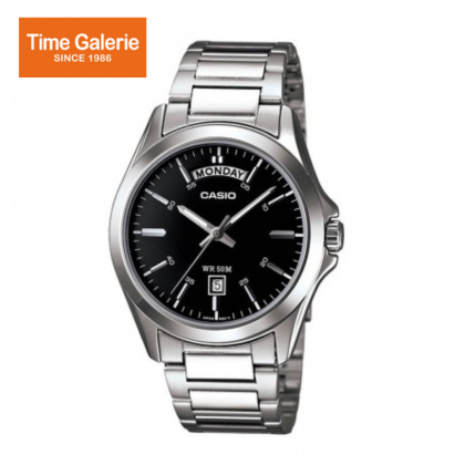 Casio General MTP-1370D-1A1VDF Black Dial Stainless Steel Strap Men Watch Casio General MTP-1370D-1A1VDF Black Dial Stainless Steel Strap Men Watch