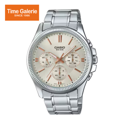 Casio General MTP-1375D-7A2VDF White Dial Multi Hands Stainless Steel Strap Men Watch Casio General MTP-1375D-7A2VDF White Dial Multi Hands Stainless Steel Strap Men Watch