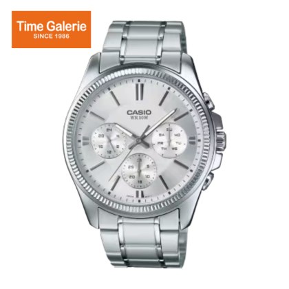 Casio General MTP-1375D-7AV Silver Stainless Steel Band Men Watch Casio General MTP-1375D-7AV Silver Stainless Steel Band Men Watch