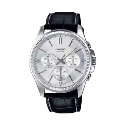 Casio General MTP-1375L-7AV Black Leather Band Men Watch Casio General MTP-1375L-7AV Black Leather Band Men Watch