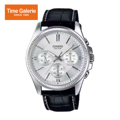 Casio General MTP-1375L-7AV Black Leather Band Men Watch Casio General MTP-1375L-7AV Black Leather Band Men Watch