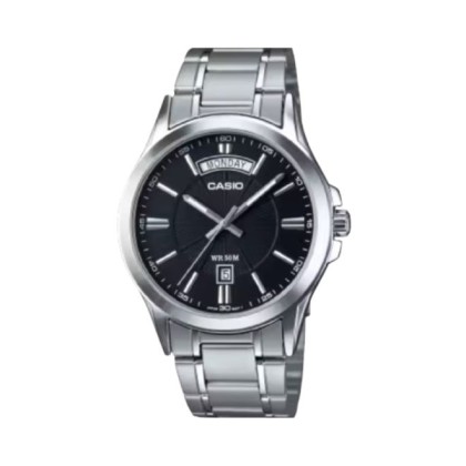 Casio General MTP-1381D-1AV Silver Stainless Steel Band Men Watch Casio General MTP-1381D-1AV Silver Stainless Steel Band Men Watch