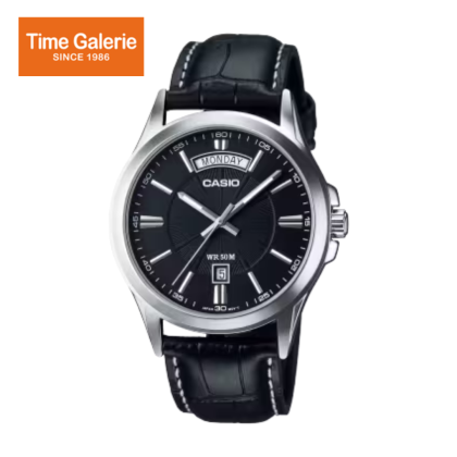 Casio General MTP-1381L-1AV Black Leather Band Men Watch Casio General MTP-1381L-1AV Black Leather Band Men Watch