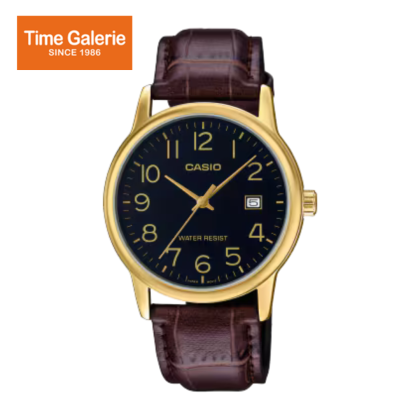 Casio General MTP-V002GL-1B Dark Brown Leather Band Men Watch Casio General MTP-V002GL-1B Dark Brown Leather Band Men Watch