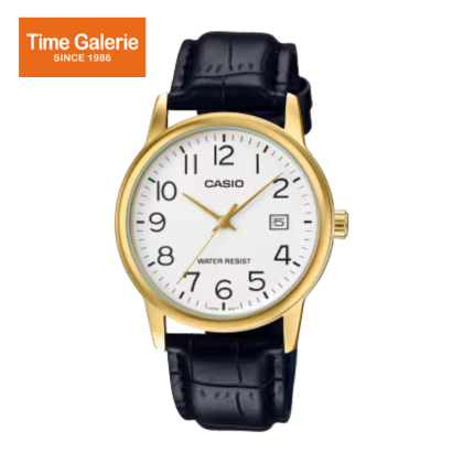 Casio General MTP-V002GL-7B2 Black Leather Band Men Watch