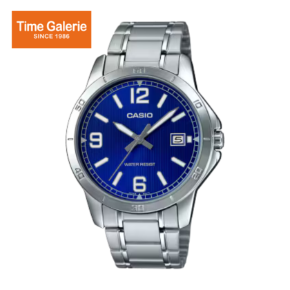 Casio General MTP-V004D-2BUDF Blue Dial Stainless Steel Men Watch Casio General MTP-V004D-2BUDF Blue Dial Stainless Steel Men Watch
