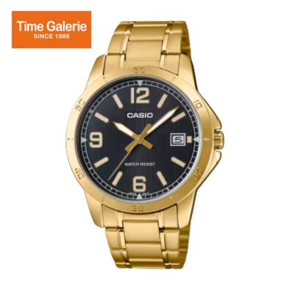Casio General MTP-V004G-1B Gold Stainless Steel Band Men Watch Casio General MTP-V004G-1B Gold Stainless Steel Band Men Watch