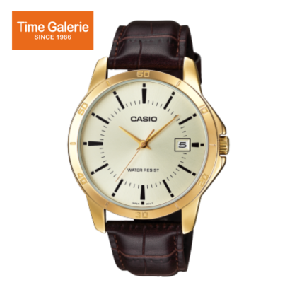 Casio General MTP-V004GL-9A Brown Leather Band Men Watch Casio General MTP-V004GL-9A Brown Leather Band Men Watch