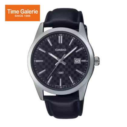 Casio General MTP-VD03L-1A Black Leather Band Men Watch