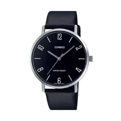 Casio General MTP-VT01L-1B2 Black Leather Band Men Watch Casio General MTP-VT01L-1B2 Black Leather Band Men Watch