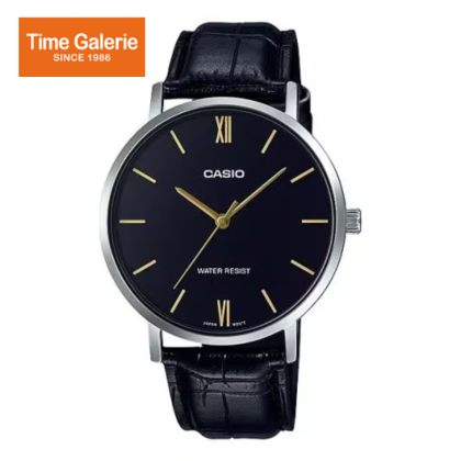Casio General MTP-VT01L-1B Black Leather Band Men Watch Casio General MTP-VT01L-1B Black Leather Band Men Watch