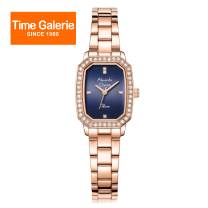 Alexandre Christie ALCW2B84LHBRGBU Blue Dial Stainless Steel Rose Gold Strap Analog Women Watch Alexandre Christie ALCW2B84LHBRGBU Blue Dial Stainless Steel Rose Gold Strap Analog Women Watch
