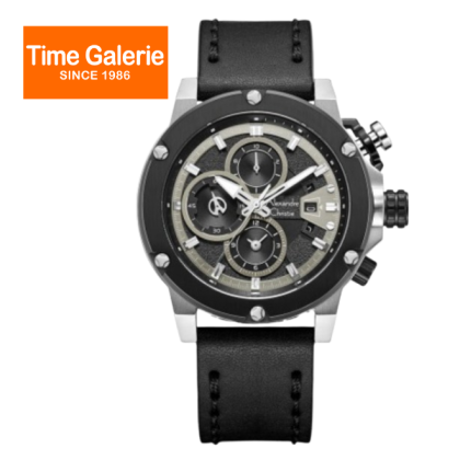 Alexandre Christie ALCW6491GCLTBBA Black Genuine Leather Strap Analog Men Watch