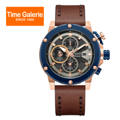Alexandre Christie ALCW6491GCRURBA Brown Genuine Leather Strap Analog Men Watch Alexandre Christie ALCW6491GCRURBA Brown Genuine Leather Strap Analog Men Watch