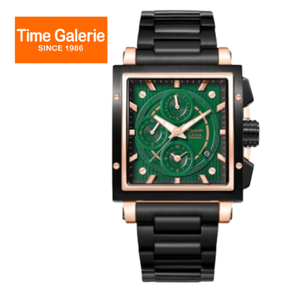 Alexandre Christie ALCW6182GCBBRGN Green Dial Black Stainless Steel Bracelet Analog Men Watch Alexandre Christie ALCW6182GCBBRGN Green Dial Black Stainless Steel Bracelet Analog Men Watch