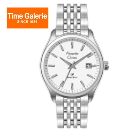 Alexandre Christie ALCW1040MDBSSSL White Dial Stainless Steel Men Watch