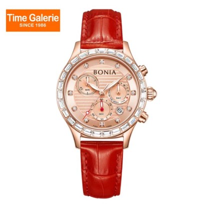 Bonia Contemporary BNB10890-2527S Red Leather Strap Women Watch Bonia Contemporary BNB10890-2527S Red Leather Strap Women Watch