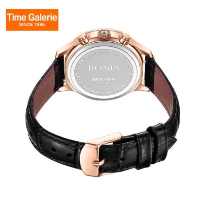Bonia Contemporary BNB10890-2537S Black Leather Strap Women Watch Bonia Contemporary BNB10890-2537S Black Leather Strap Women Watch