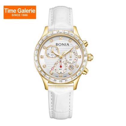 Bonia Contemporary BNB10890-2217S White Leather Strap Women Watch Bonia Contemporary BNB10890-2217S White Leather Strap Women Watch