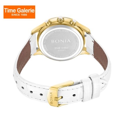 Bonia Contemporary BNB10889-2217S White Leather Strap Women Watch Bonia Contemporary BNB10889-2217S White Leather Strap Women Watch