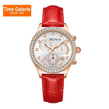 Bonia Contemporary BNB10889-2517S Red Leather Strap Women Watch Bonia Contemporary BNB10889-2517S Red Leather Strap Women Watch