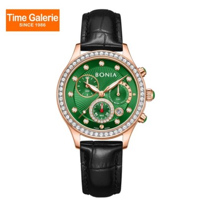 Bonia Contemporary BNB10889-2597S Black Leather Strap Women Watch Bonia Contemporary BNB10889-2597S Black Leather Strap Women Watch