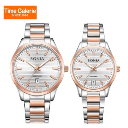 Bonia BNB10858-1612/2612 Stainless Steel His & Her Set Watch Bonia BNB10858-1612/2612 Stainless Steel His & Her Set Watch