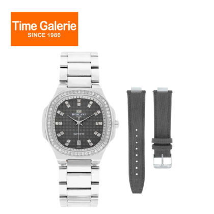 ROSCANI ROSWE679G4 36X34MM Sapphire Crystal Rounded Solid Square Stainless Steel  Women Watch
