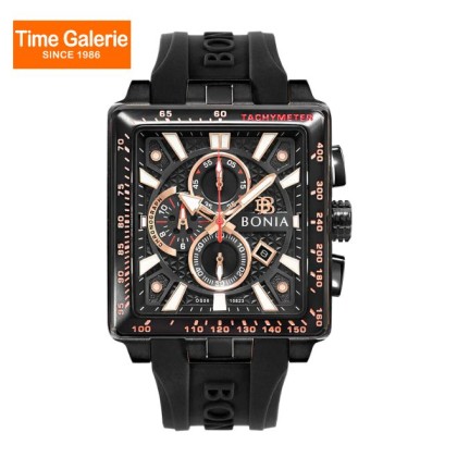 Bonia Chronograph BNB10823-1732C Black Silicone Strap Men Watch Bonia Chronograph BNB10823-1732C Black Silicone Strap Men Watch