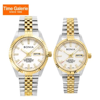 Bonia Automatic BNB10723-1112A/2112A Noble His & Her Set Stainless Steel Watch