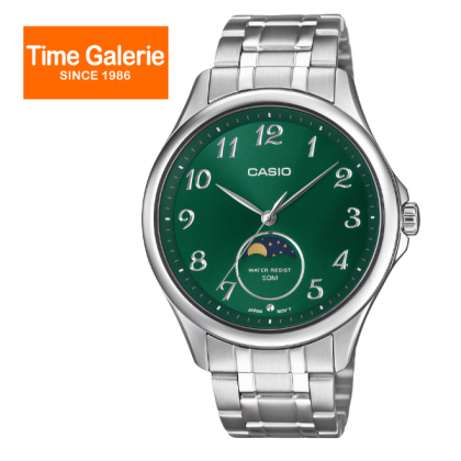 CASIO GENERAL MTP-M110D-3AVDF Green Dial Stainless Steel Men Analog Watch CASIO GENERAL MTP-M110D-3AVDF Green Dial Stainless Steel Men Analog Watch