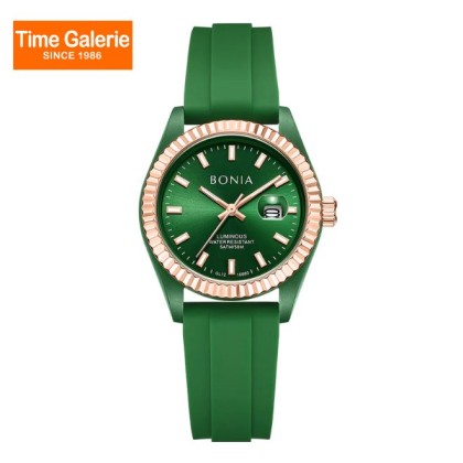 Bonia Elegance BNB10880-2992 Green Silicone Strap Women Watch Bonia Elegance BNB10880-2992 Green Silicone Strap Women Watch
