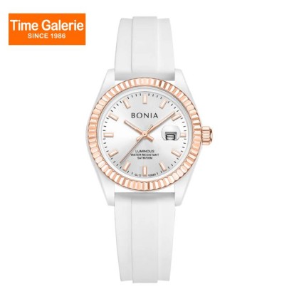 Bonia Elegance BNB10880-2912 White Silicone Strap Women Watch Bonia Elegance BNB10880-2912 White Silicone Strap Women Watch